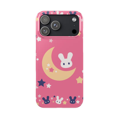 Adorable Bunnies with Moon