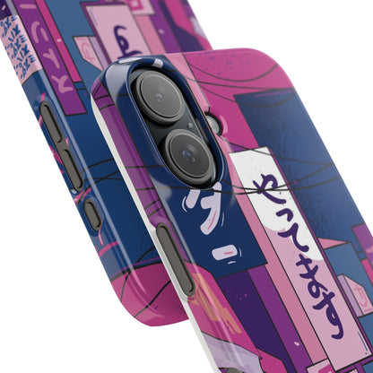 Vaporwave Japanese city Landscape iPhone Case for iPhone 16,  15, 14, and 13