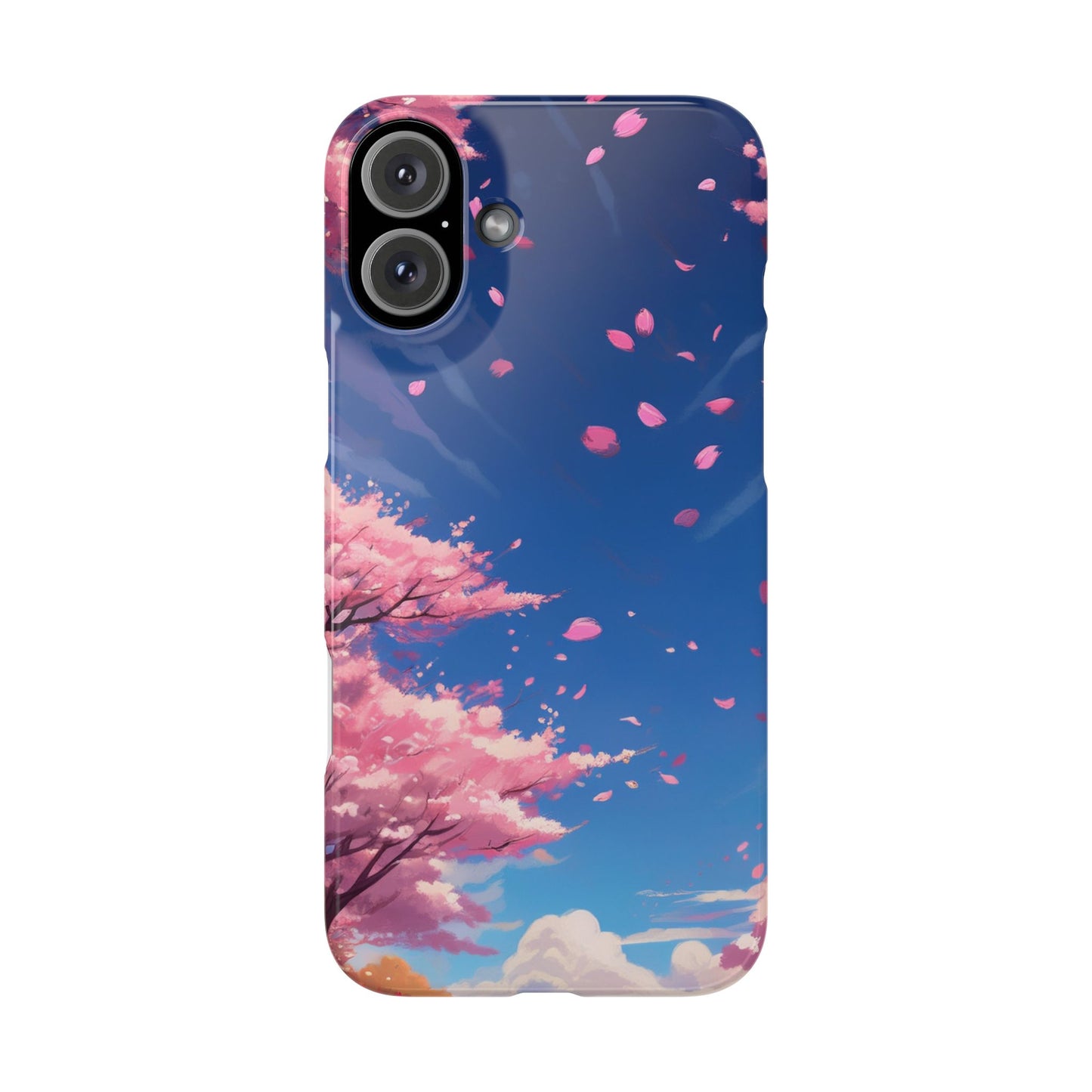 japanese sky landscape sakura flowers - anime style