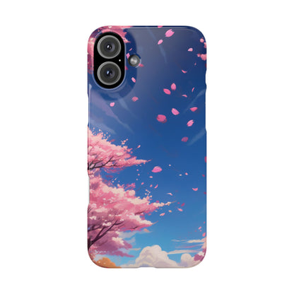 japanese sky landscape sakura flowers - anime style