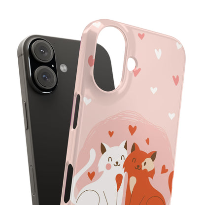 Pair of foxes in love