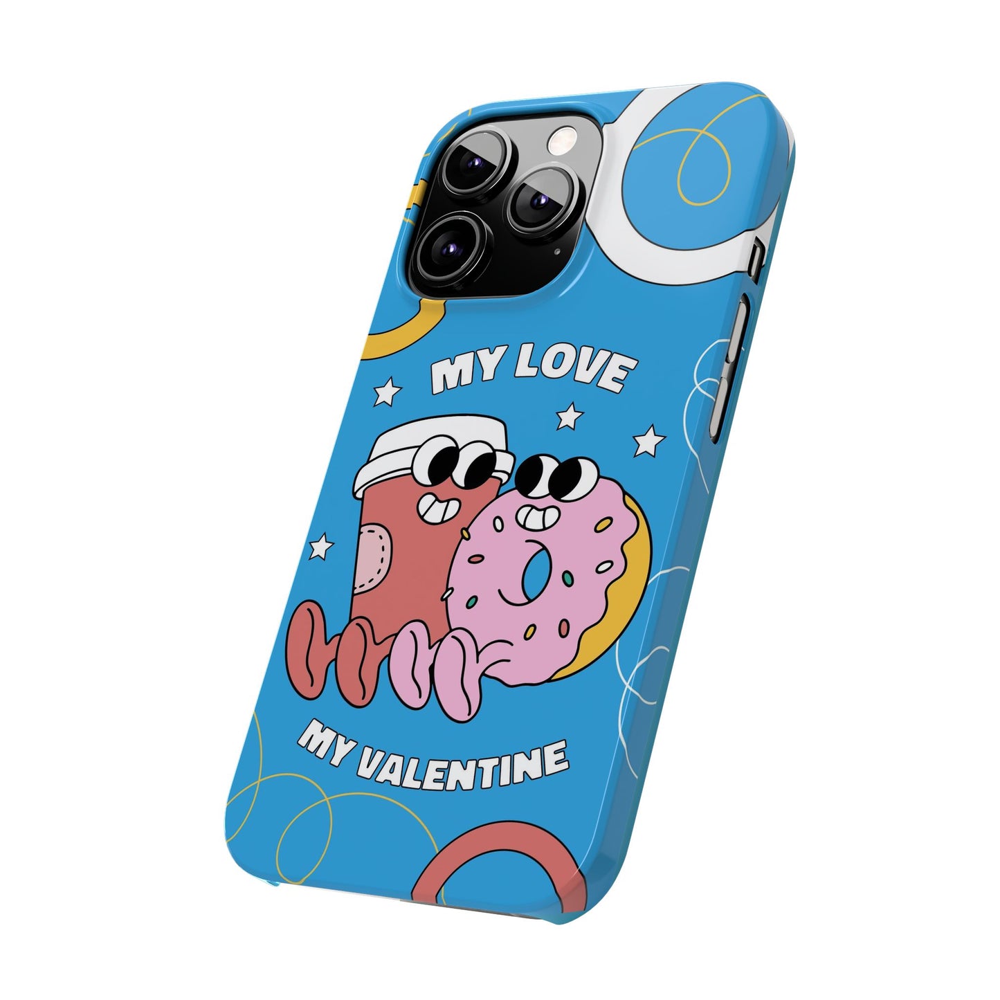 Fast food couple in retro cartoon style.