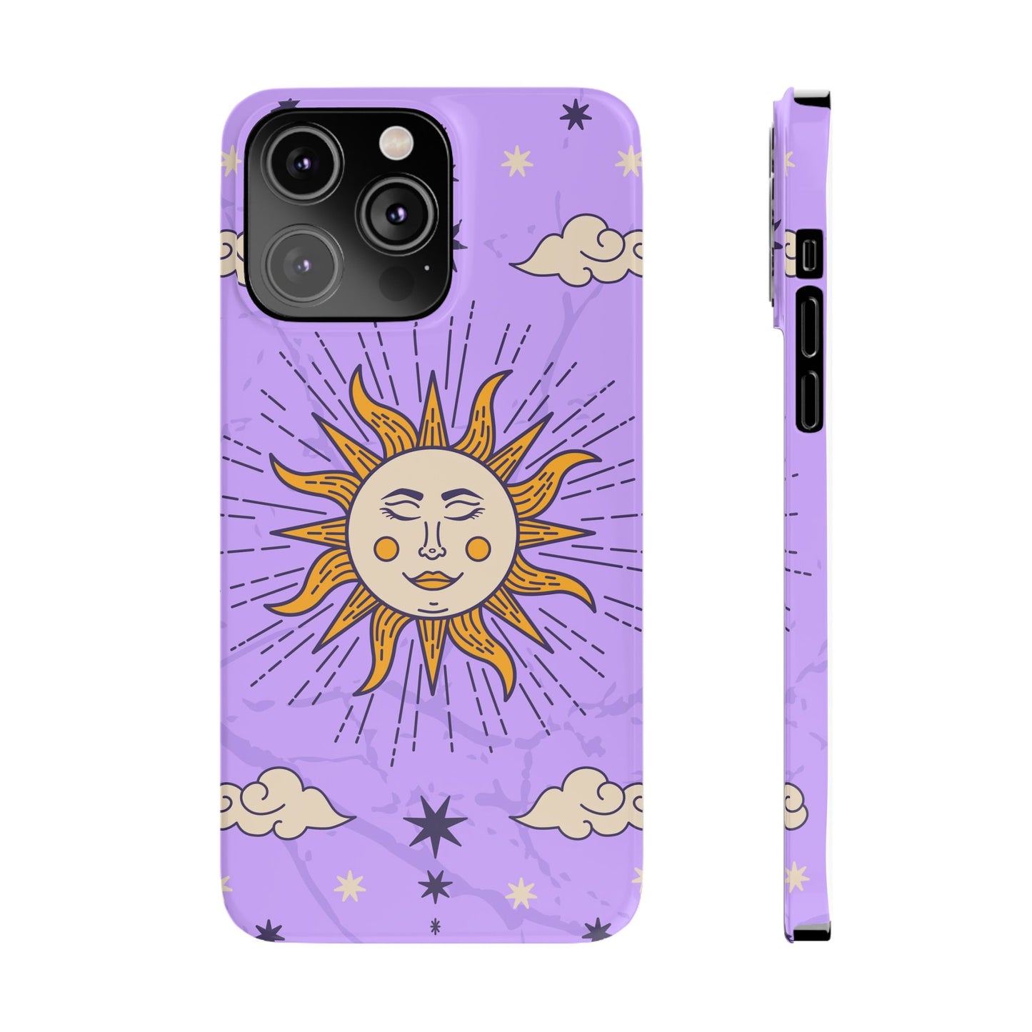 Purple Solar Eclipse Astrology iPhone 16, 15, 14, 13 Case - Celestial Design - Fits iPhone 15 Pro and Max- Ideal Gift for Astrology Enthusiasts