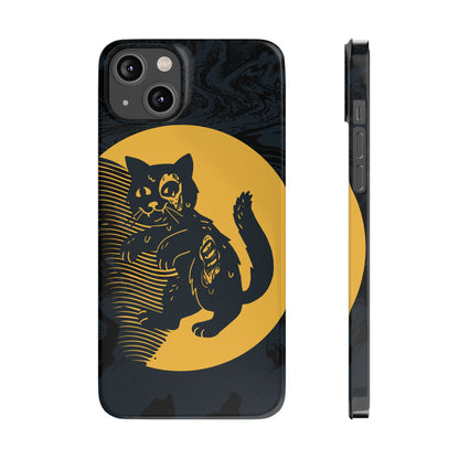 Case iPhone Halloween Edition: Kitten Possessed Zombie. Iphone 16, 15 case, iphone 14 case, iphone 13 case. Pro, max and mini