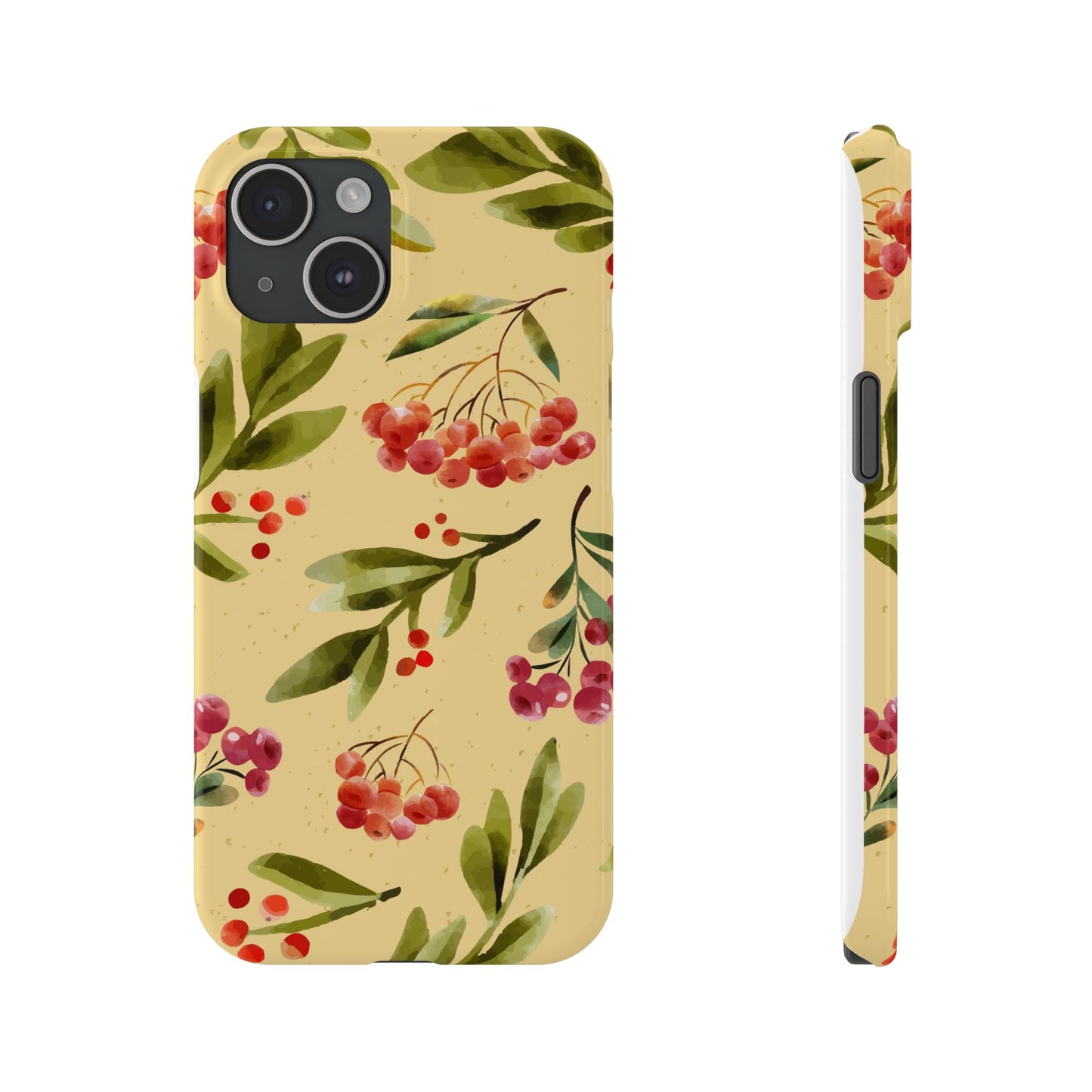 Fall season watercolor phone cases for iPhone 16, 15, iPhone 14 and iPhone 13. gift for flower lover. Iphone 15 case, iphone 14 case