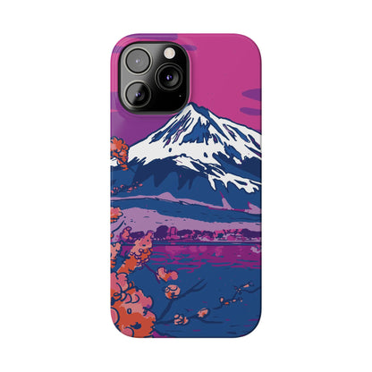 Vaporwave Japanese Landscape iPhone Case for iPhone 16, 15, 14, and 13