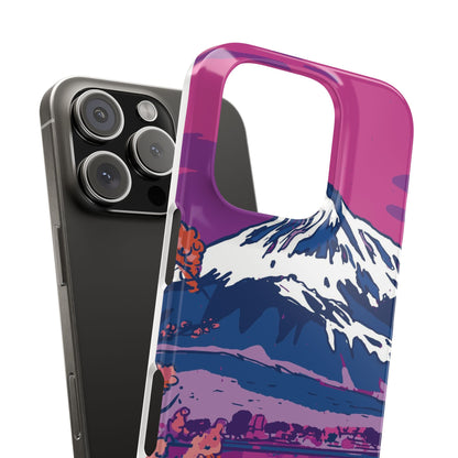 Vaporwave Japanese Landscape iPhone Case for iPhone 16, 15, 14, and 13