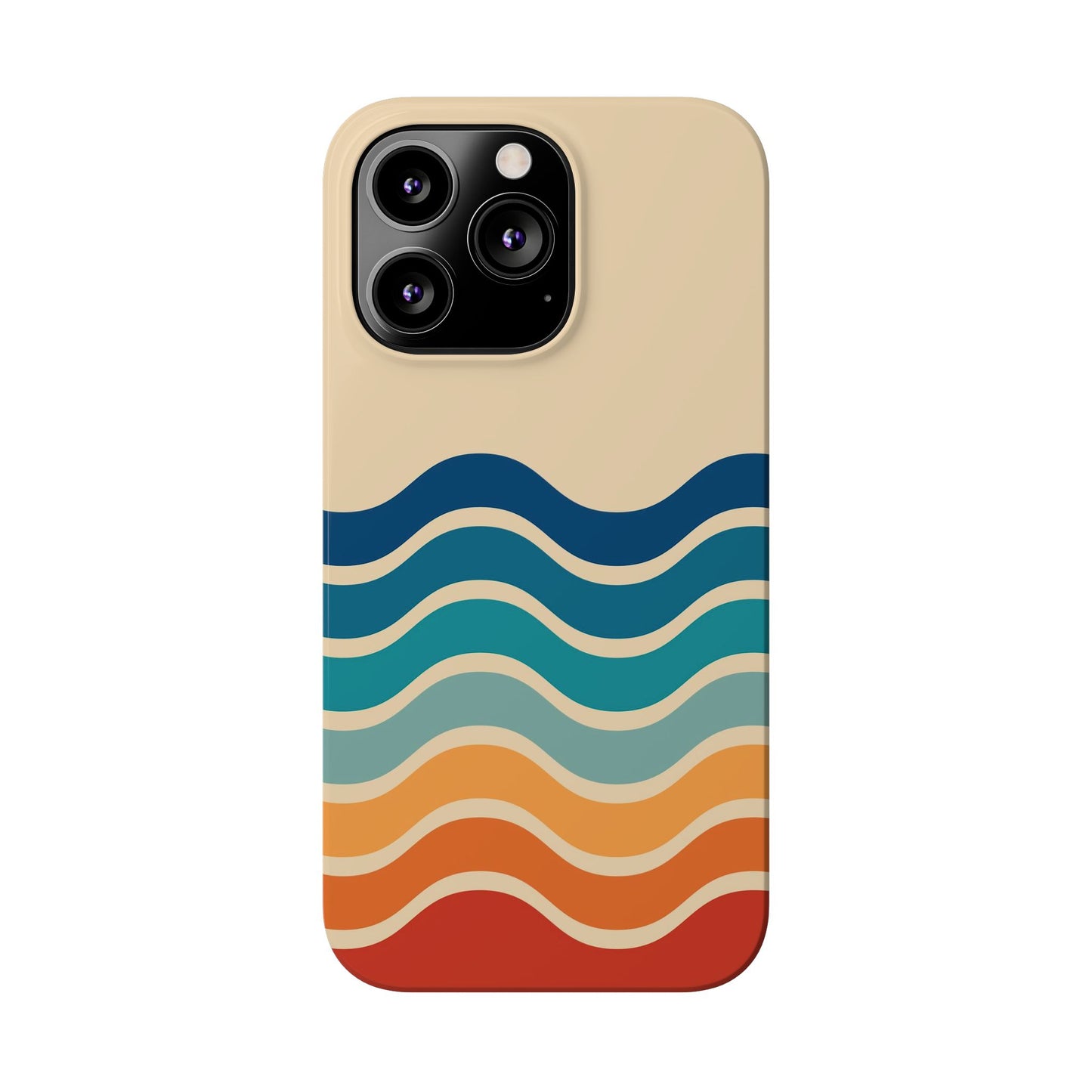 Retro Abstract Striped iPhone Case - Timeless Design for Summer - For iPhone 13, iPhone 14 and iPhone 15 Pro and Max.