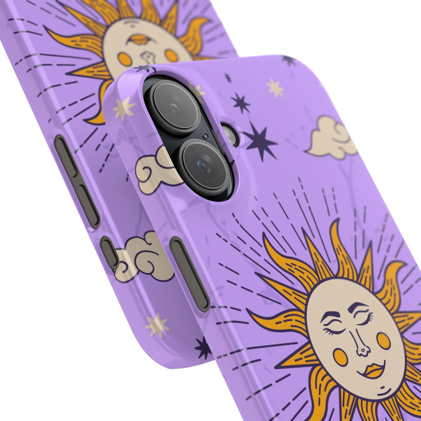 Purple Solar Eclipse Astrology iPhone 16, 15, 14, 13 Case - Celestial Design - Fits iPhone 15 Pro and Max- Ideal Gift for Astrology Enthusiasts