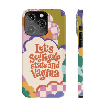 Lets segregate state and vagina feminist iphone case