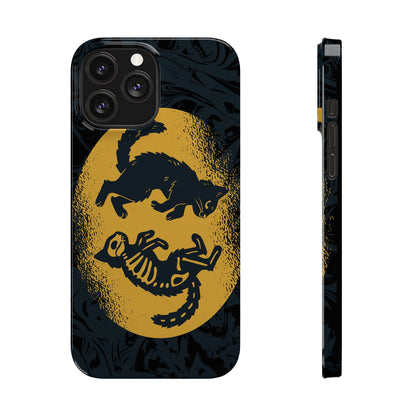 iPhone 16 case Halloween Edition Kitten: Duel between Life and Death in Two Phases Skull. Pro, max and mini