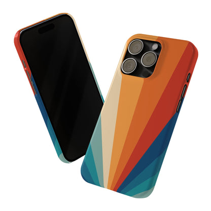 Retro iPhone case with abstract stripe flare - Timeless design for summer - For iPhone 13, iPhone 14 and iPhone 15 pro and max