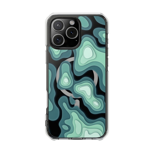 Abstract Wave Topographic Map Design - Magnetic iPhone Case