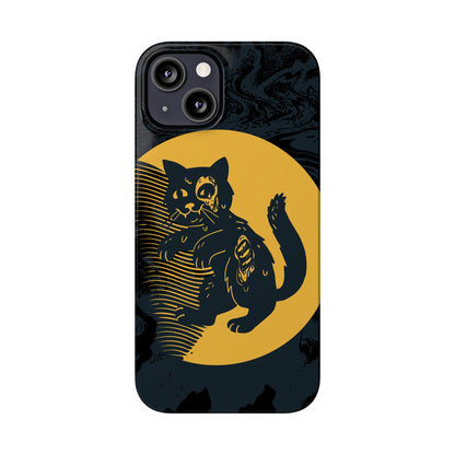 Case iPhone Halloween Edition: Kitten Possessed Zombie. Iphone 16, 15 case, iphone 14 case, iphone 13 case. Pro, max and mini