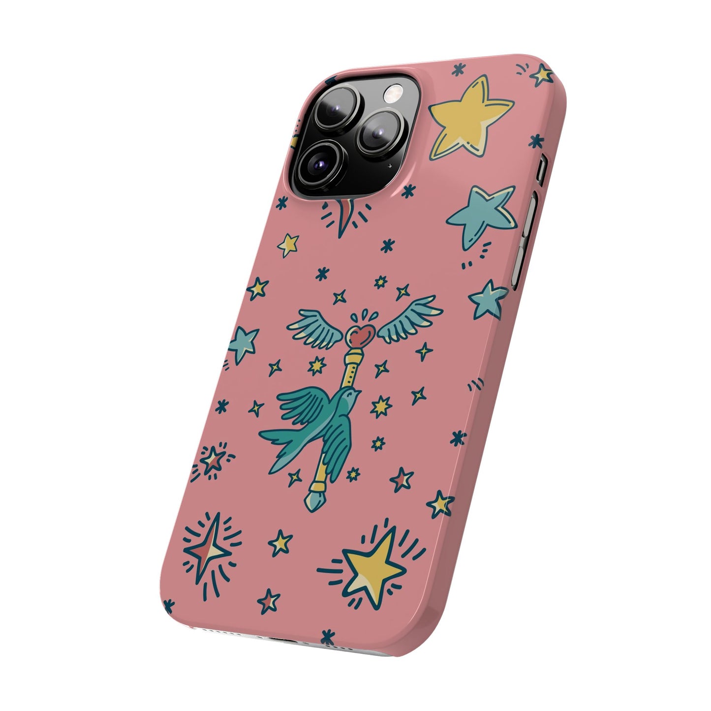 iPhone Pink Color Stroke Case: Fantasy Magic - iphone 16, 15 case, iphone 14 case and iphone 13 case