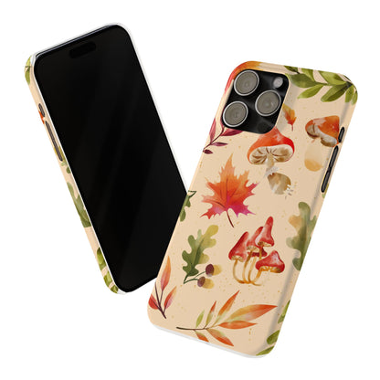 Watercolor autumn season phone cases for iPhone 16, 15, iPhone 14 and iPhone 13.