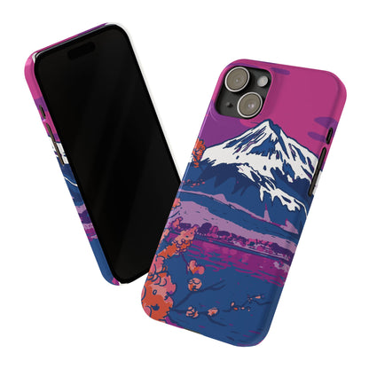 Vaporwave Japanese Landscape iPhone Case for iPhone 16, 15, 14, and 13