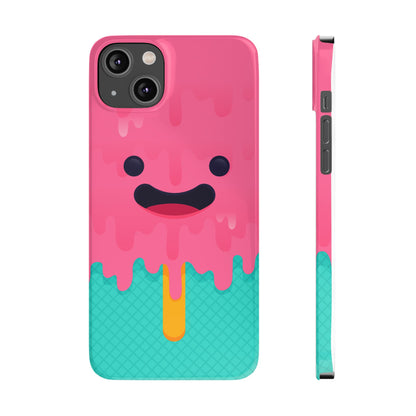 Funny Ice Cream Popsicle Cartoon iPhone Case - Fits iPhone 16 case, iphone 14 case, and iphone 13 case (Pro, Max, and Mini)