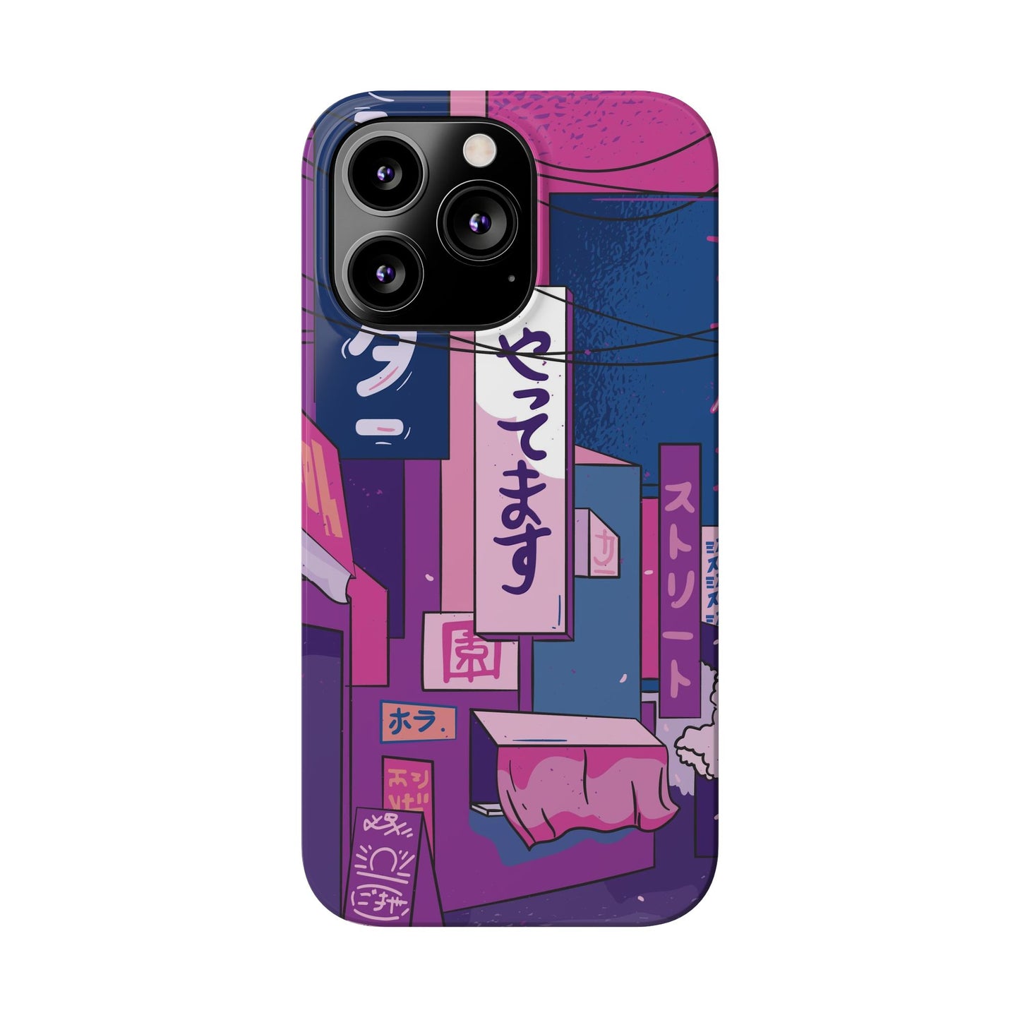 Vaporwave Japanese city Landscape iPhone Case for iPhone 16,  15, 14, and 13