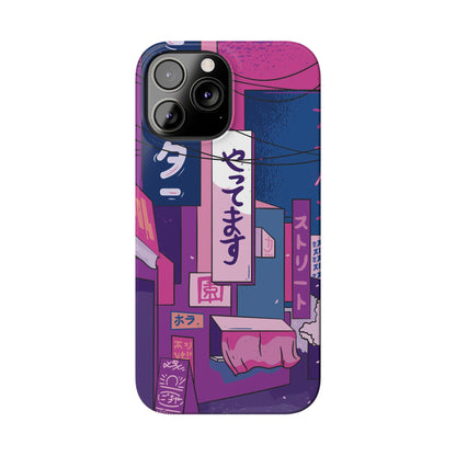 Vaporwave Japanese city Landscape iPhone Case for iPhone 16,  15, 14, and 13