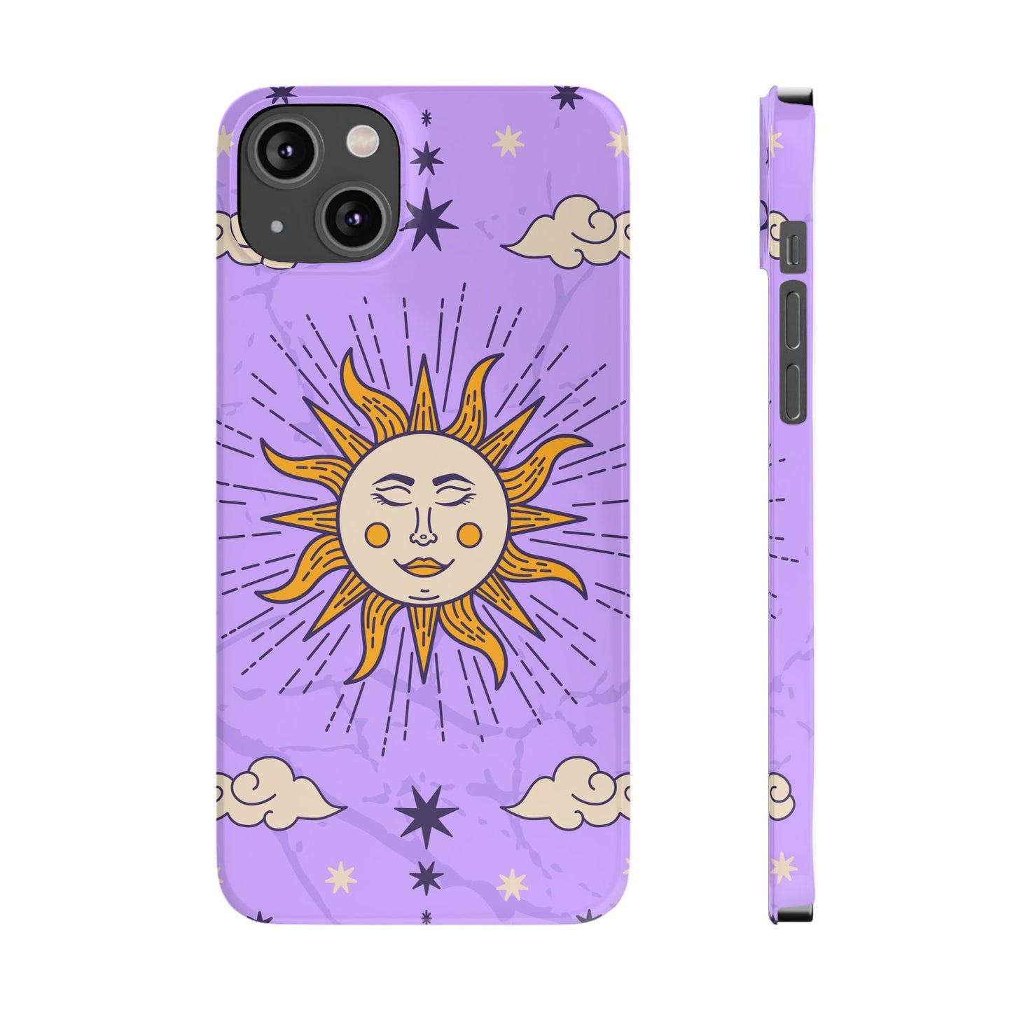 Purple Solar Eclipse Astrology iPhone 16, 15, 14, 13 Case - Celestial Design - Fits iPhone 15 Pro and Max- Ideal Gift for Astrology Enthusiasts