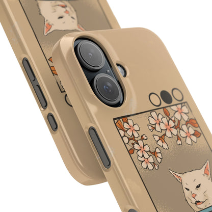 Whimsical Cat and Sushi iPhone Case – Meme-Inspired