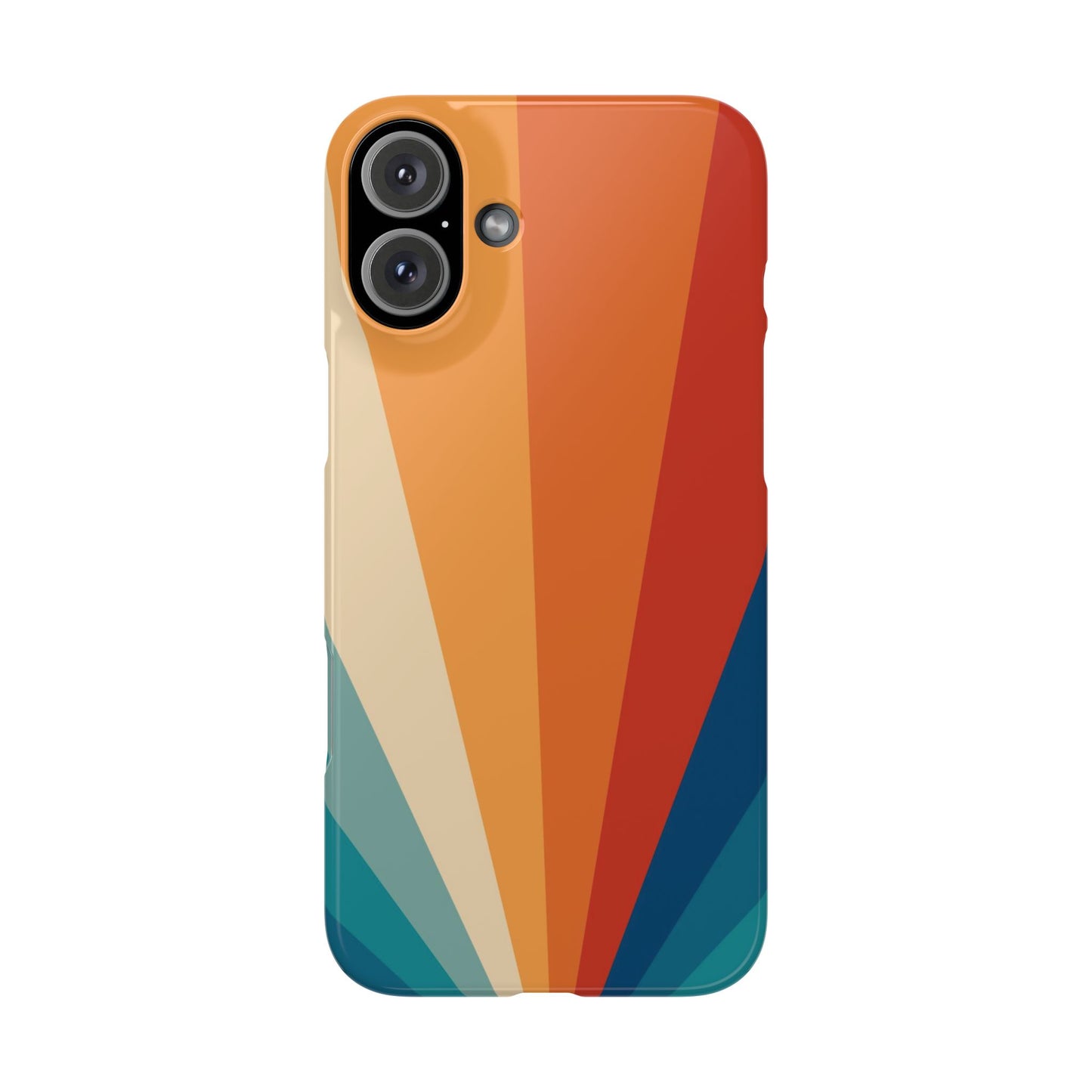 Retro iPhone case with abstract stripe flare - Timeless design for summer - For iPhone 13, iPhone 14 and iPhone 15 pro and max