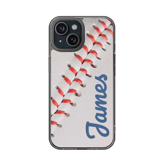 Custom Baseball iPhone Case – Personalized Silicone Cover with Your Name