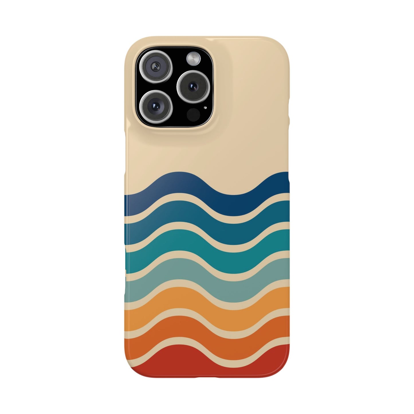 Retro Abstract Striped iPhone Case - Timeless Design for Summer - For iPhone 13, iPhone 14 and iPhone 15 Pro and Max.