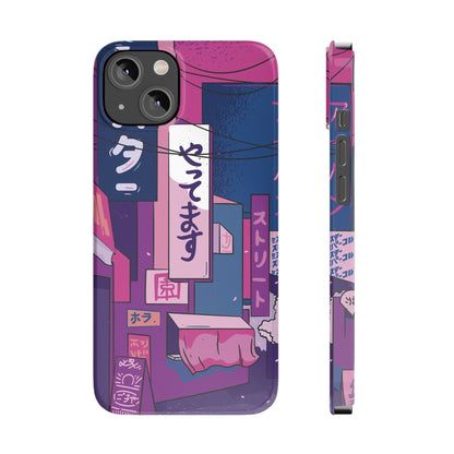 Vaporwave Japanese city Landscape iPhone Case for iPhone 16,  15, 14, and 13