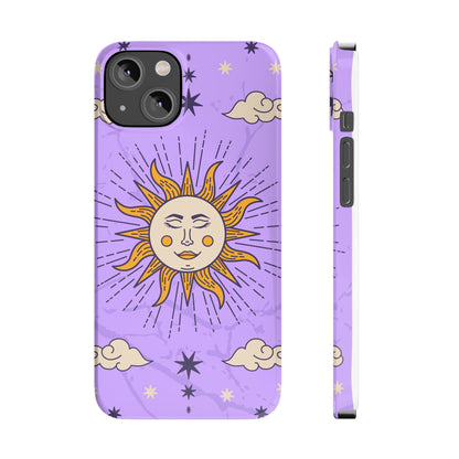 Purple Solar Eclipse Astrology iPhone 16, 15, 14, 13 Case - Celestial Design - Fits iPhone 15 Pro and Max- Ideal Gift for Astrology Enthusiasts