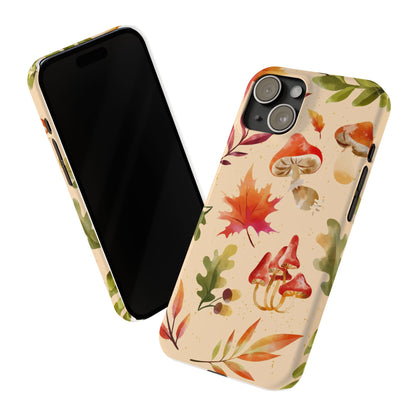 Watercolor autumn season phone cases for iPhone 16, 15, iPhone 14 and iPhone 13.