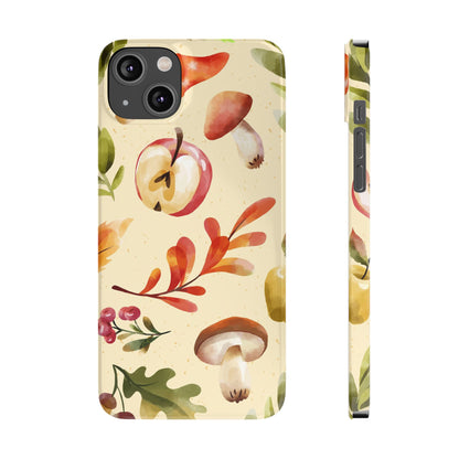 Beautiful iPhone case designs with autumn elements in watercolor style. These phone case designs are perfect for iPhone 16, 15, iPhone 14 and 13