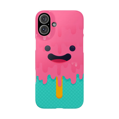 Funny Ice Cream Popsicle Cartoon iPhone Case - Fits iPhone 16 case, iphone 14 case, and iphone 13 case (Pro, Max, and Mini)