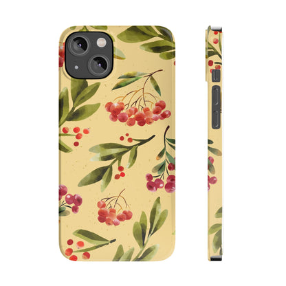 Fall season watercolor phone cases for iPhone 16, 15, iPhone 14 and iPhone 13. gift for flower lover. Iphone 15 case, iphone 14 case