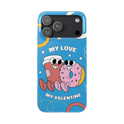 Fast food couple in retro cartoon style.