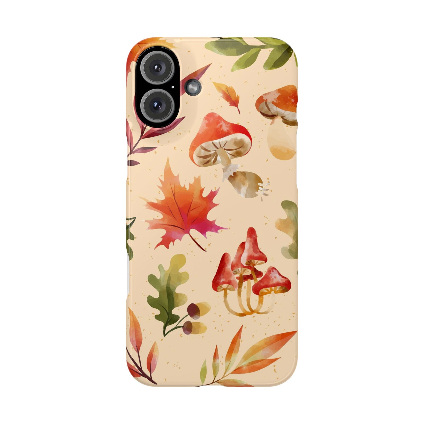 Watercolor autumn season phone cases for iPhone 16, 15, iPhone 14 and iPhone 13.