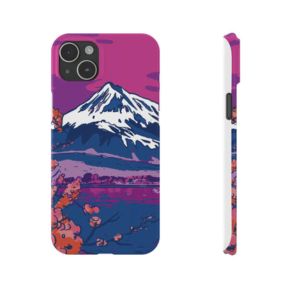 Vaporwave Japanese Landscape iPhone Case for iPhone 16, 15, 14, and 13