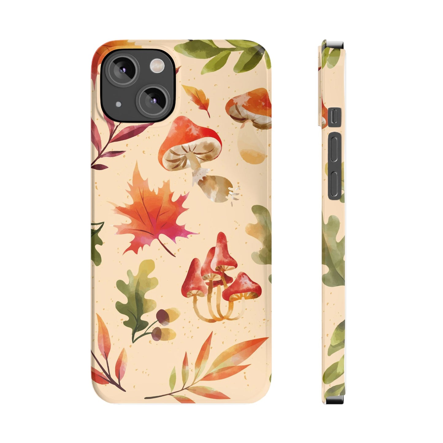 Watercolor autumn season phone cases for iPhone 16, 15, iPhone 14 and iPhone 13.