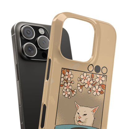 Whimsical Cat and Sushi iPhone Case – Meme-Inspired