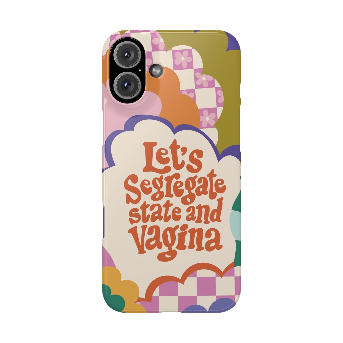 Lets segregate state and vagina feminist iphone case