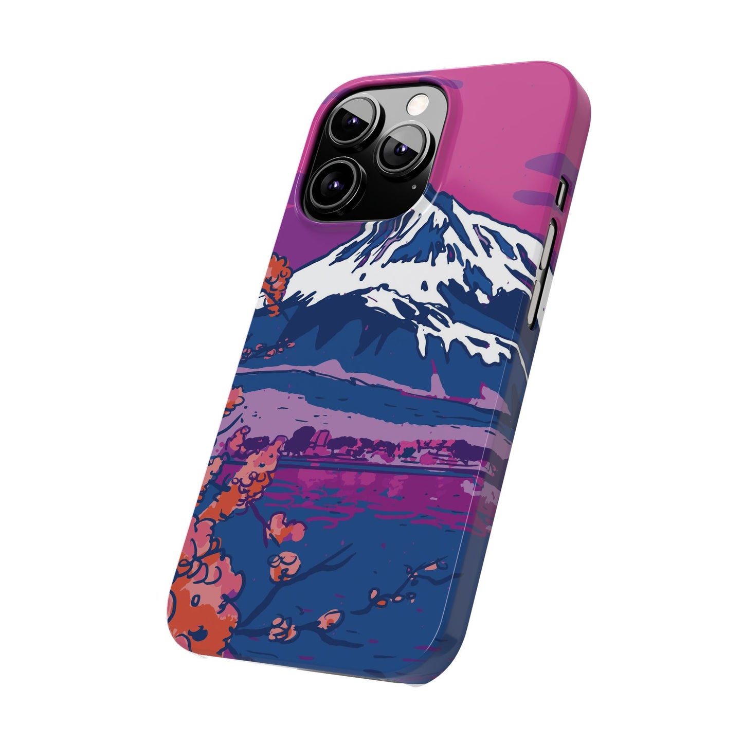 Vaporwave Japanese Landscape iPhone Case for iPhone 16, 15, 14, and 13