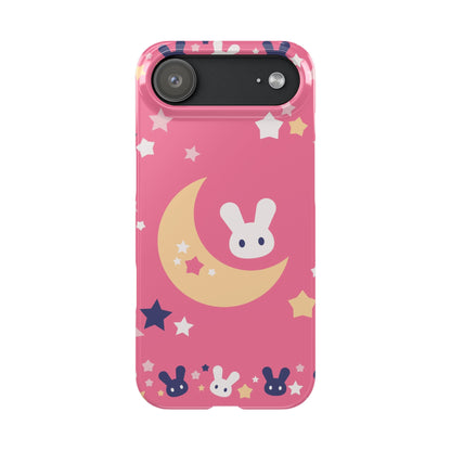 Adorable Bunnies with Moon