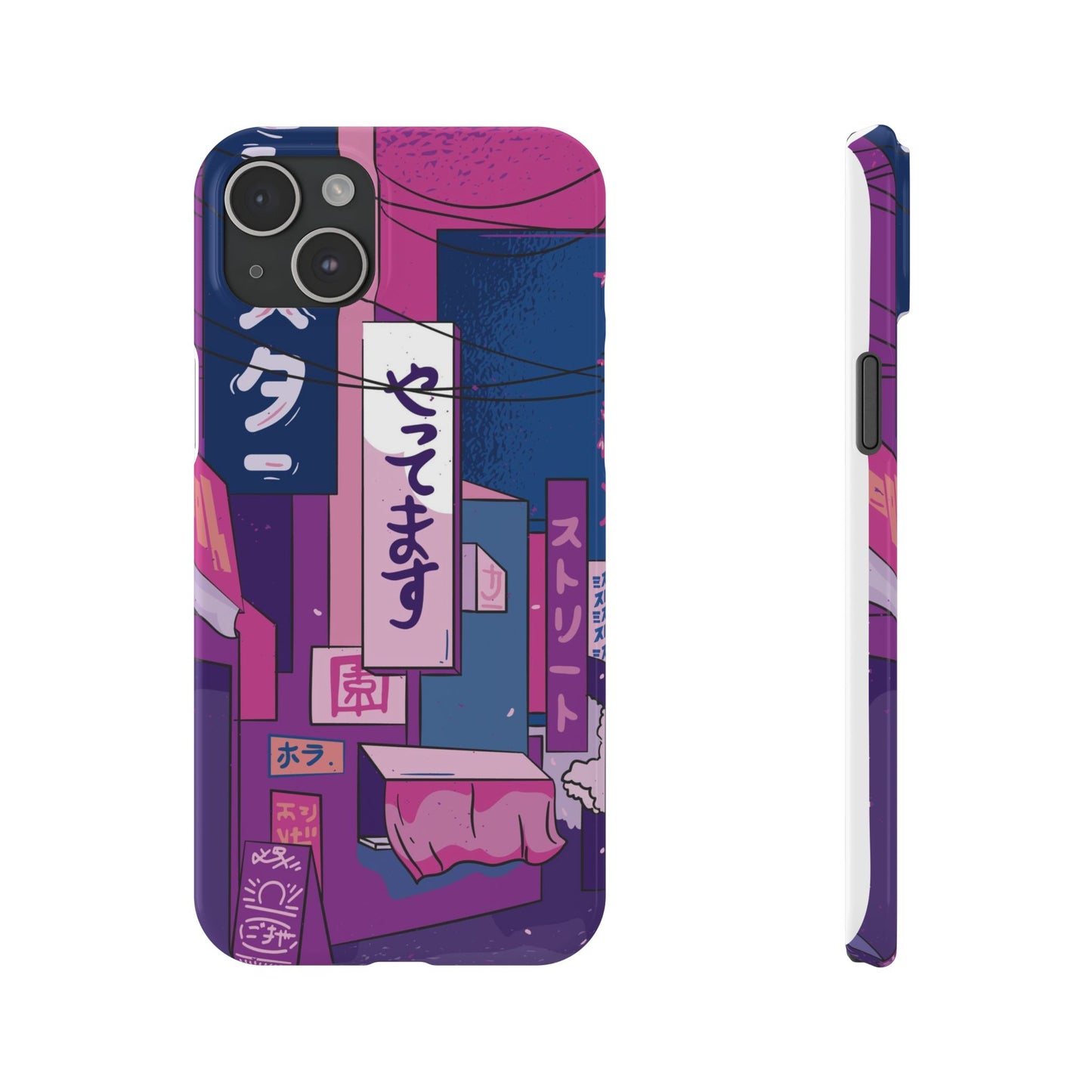 Vaporwave Japanese city Landscape iPhone Case for iPhone 16,  15, 14, and 13