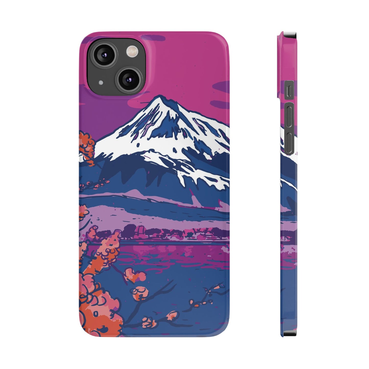 Vaporwave Japanese Landscape iPhone Case for iPhone 16, 15, 14, and 13