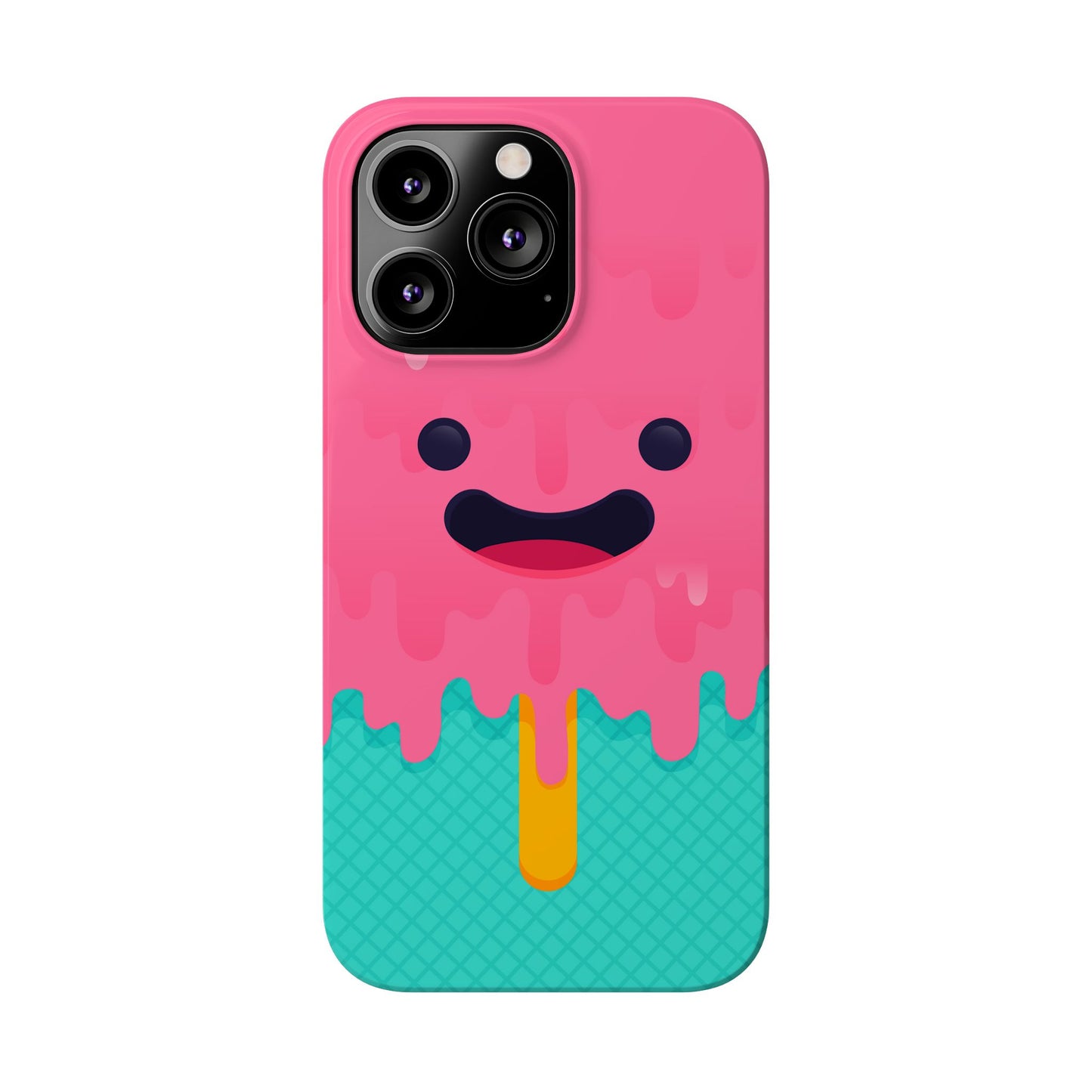 Funny Ice Cream Popsicle Cartoon iPhone Case - Fits iPhone 16 case, iphone 14 case, and iphone 13 case (Pro, Max, and Mini)