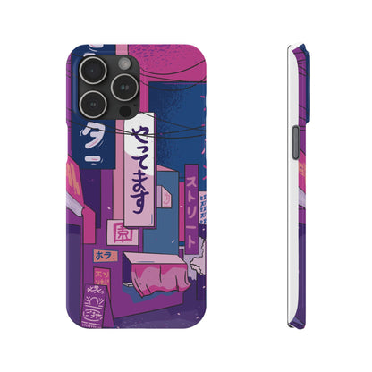 Vaporwave Japanese city Landscape iPhone Case for iPhone 16,  15, 14, and 13