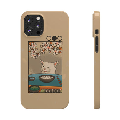 Whimsical Cat and Sushi iPhone Case – Meme-Inspired