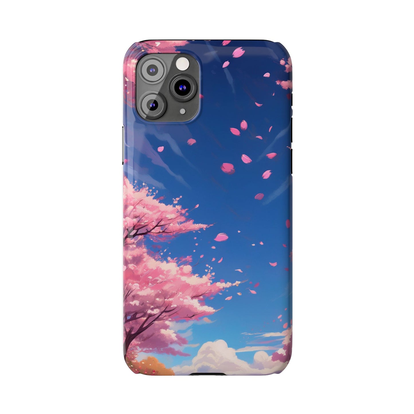 Japanese sky landscape sakura flowers - anime style