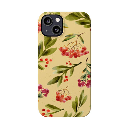 Fall season watercolor phone cases for iPhone 16, 15, iPhone 14 and iPhone 13. gift for flower lover. Iphone 15 case, iphone 14 case